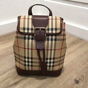 Burberry Haymarket Backpack Authentic